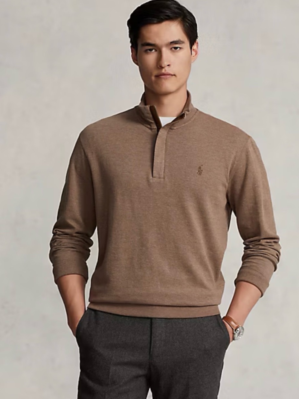 POLO Ralph Lauren- Luxury Jersey Quarter-Zip Pullover
